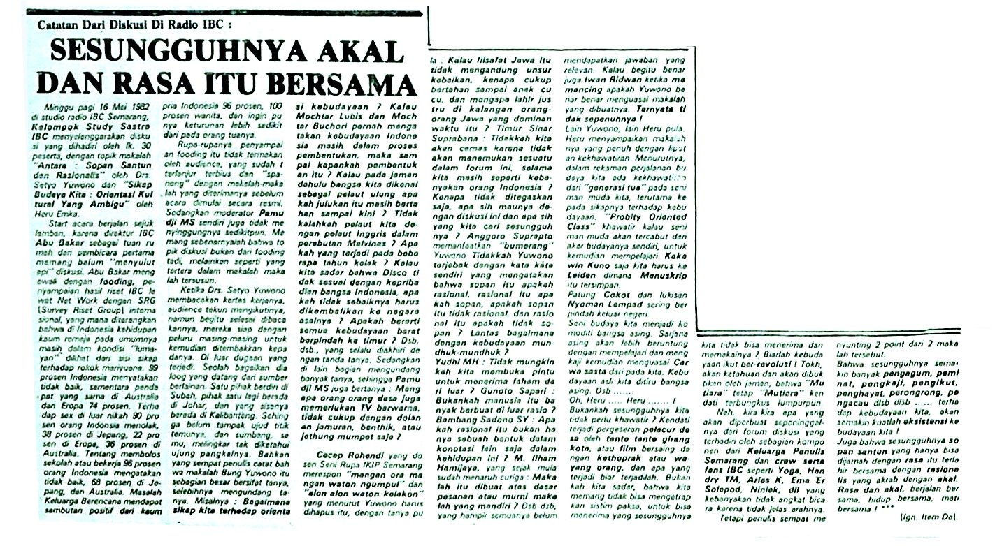 Dharma | Sesungguhnya Akal dan Rasa Itu Bersama