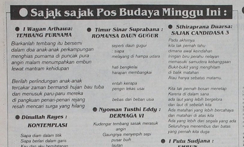 Puisi: Romansa Daun Gugur [Bali Post]