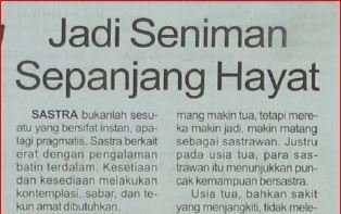 Suara Merdeka | Jadi Seniman Sepanjang Hayat