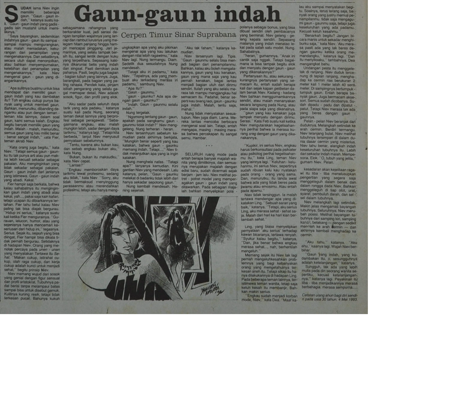 Cerpen dari Wawasan 30 Mei 1993