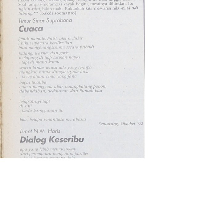 Puisi dari Bernas 11 Oktober 1992