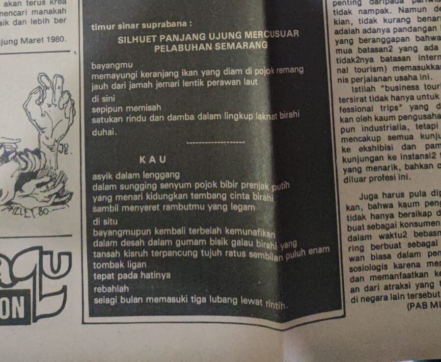 Puisi dari Dharma 11 Mei 1980