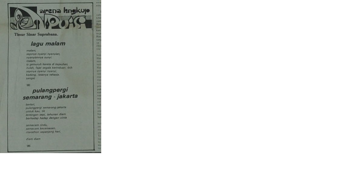 Puisi dari Dharma 2 Maret 1986
