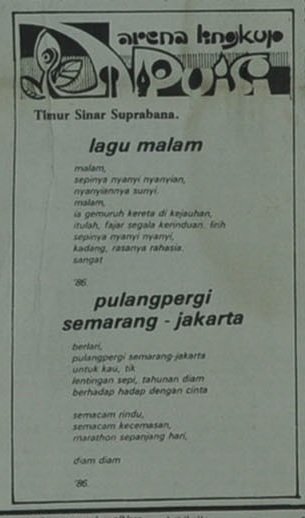 Puisi dari Dharma 12 Maret 1986