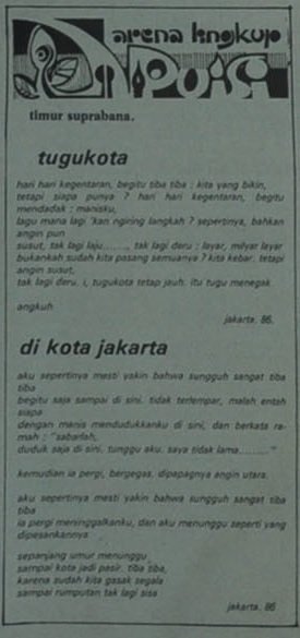 Puisi dari Dharma 4 Mei 1986