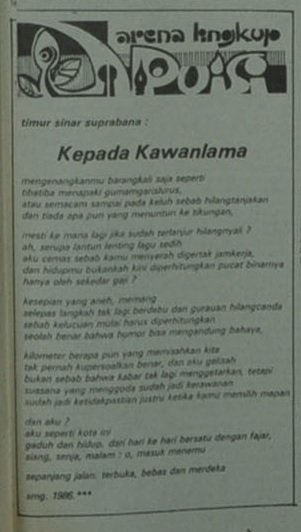 Puisi dari Dharma 6 Juli 1986