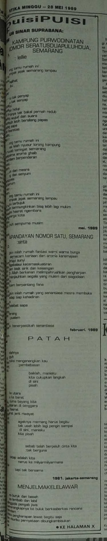 Puisi Kartika 28 Mei 1989