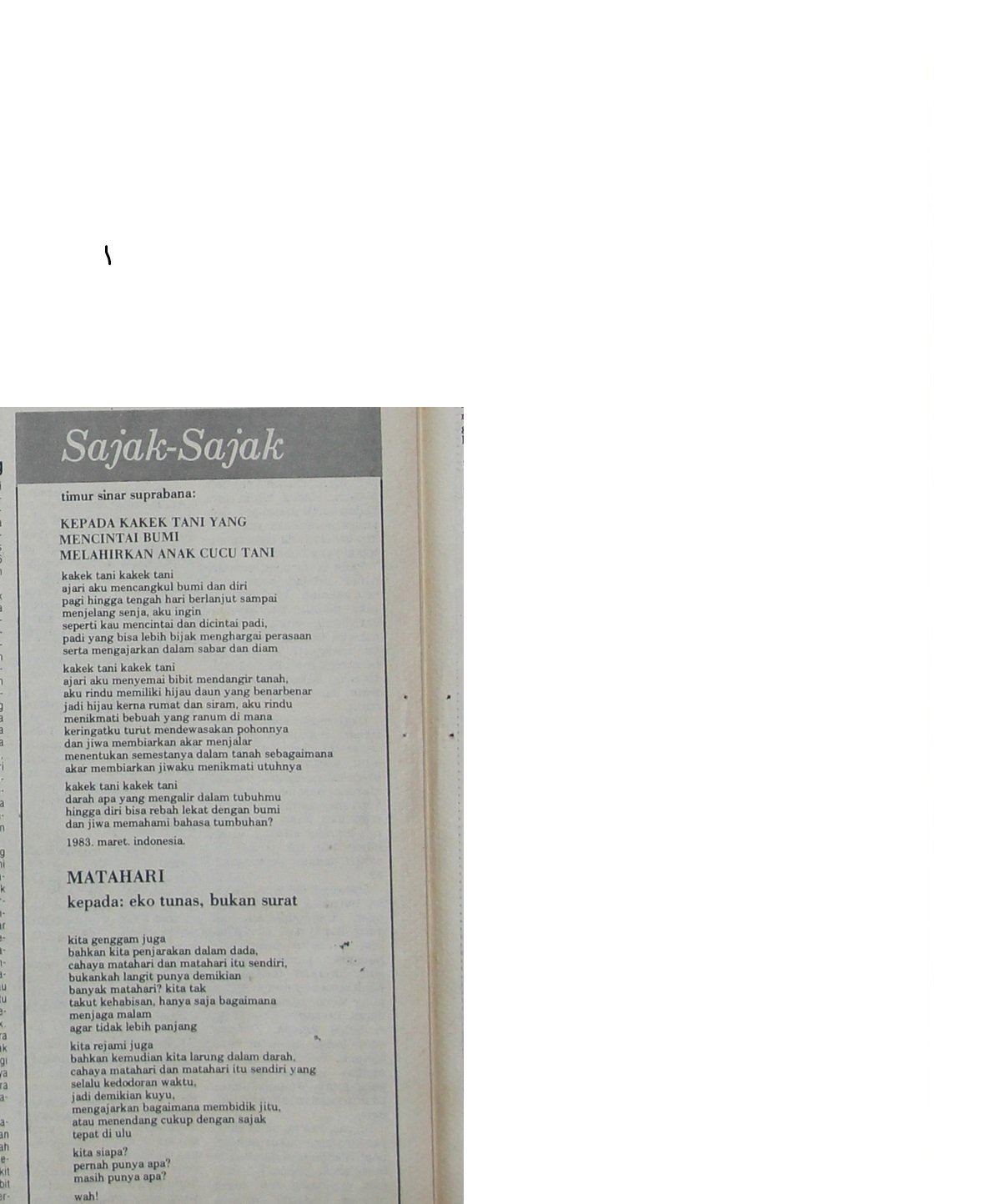 Puisi dari Suara Merdeka 29 Mei 1983