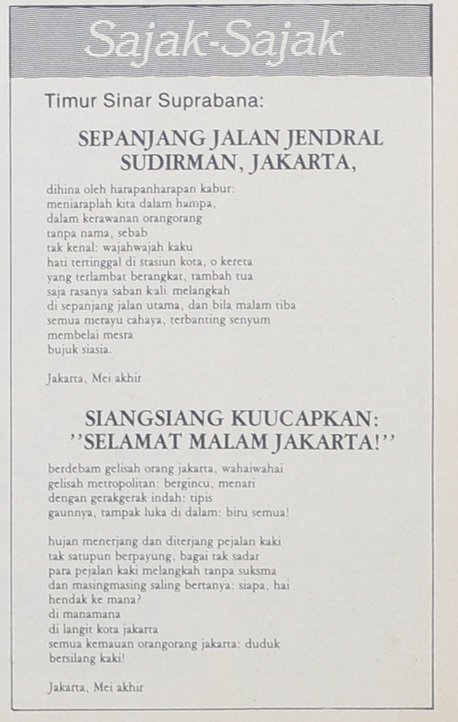Puisi dari Suara Merdeka 5 Agustus 1984